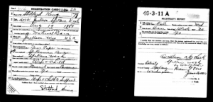WWI Draft Card Military Segregated